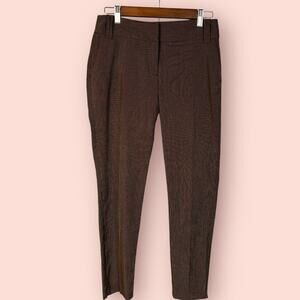 Zara Basic Womens striped Striped Flat Front Slash Pocket Dress Pants office 6